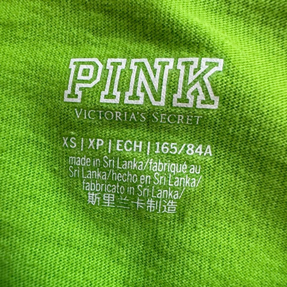 PINK Victoria Secret Long Sleeve Campus Tee- size XS - Picture 5 of 6